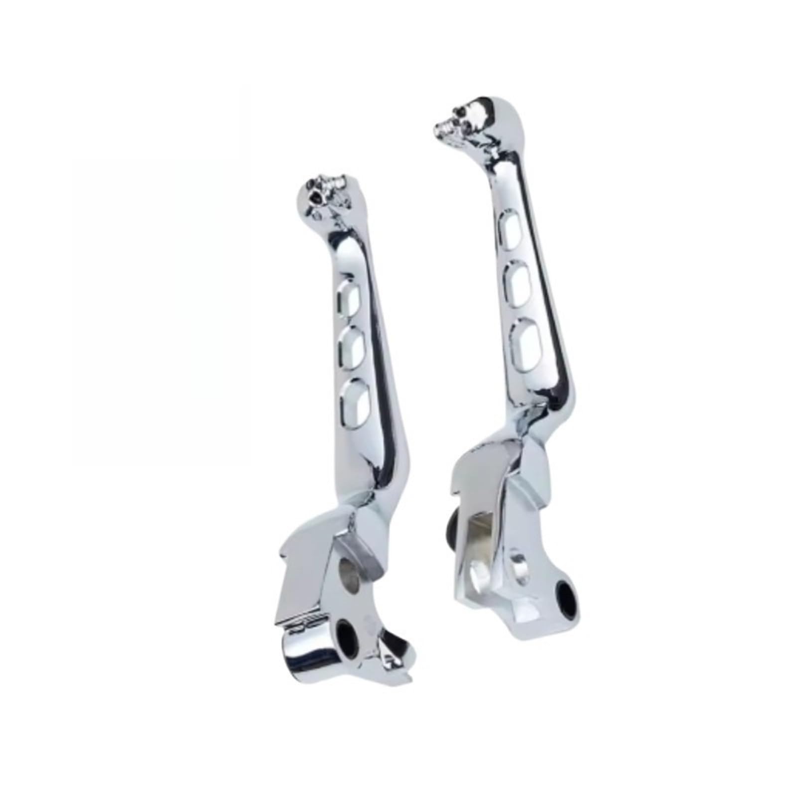 Palancas de embrague y freno CNC para Harley Dyna y Softail con diseño de calavera