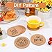 Kifmurase 120Pcs Round Cork Coasters, Absorbent Heat Resistant Reusable Tea or Coffee Coaster, Bulk Blank Coasters DIY Crafts, Non-Slip Coaster for Home Tabletop Decoration Wedding, Coffee Bar