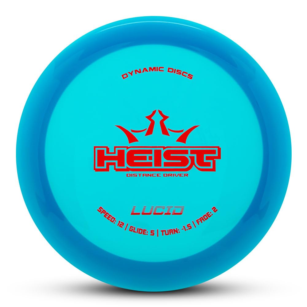 Dynamic Discs Lucid Heist, Stable Disc Golf Distance Driver, Blue, 170-175g