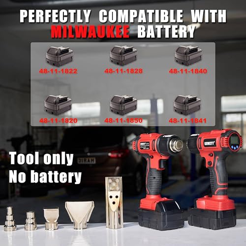 Image of Cordless Heat Gun with Display for Milwaukee M18 Battery(No Battery)