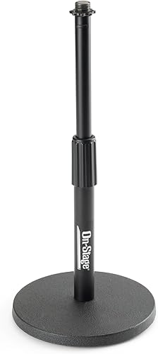 Miniatura 2 de Soporte ajustable OnStage de mesa para micrófono Negro