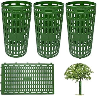 3 Pack Tree Trunk Protector Wrap Green, Mesh Plant Covers Tree Tubes for Seedlings, Saplings, Expandable Weather-Proof Durable Plant Bark Protection from Trimmers, Mowers, Rodents & Sun Scald