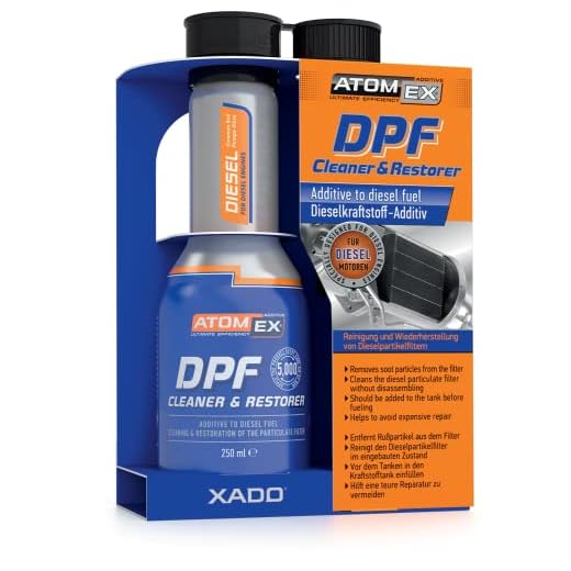 XADO Dieselpartikelfilterrengöring och skydd dieselpartiklar rengöringsmedel diesel filter DPF dieselbränsletillsatser skydd – Atomex