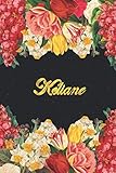 kelian agentur  Keliane: Lined Notebook / Journal with Personalized Name, & Monogram initial K on the Back Cover, Floral cover, Gift for Girls & Women