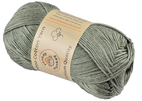 Image of 10-Pack of Yonkey Monkey 500 Grams Yarn - 70% Rayon derived from Bamboo, 30% Cotton - Imported - Pea Green 9012