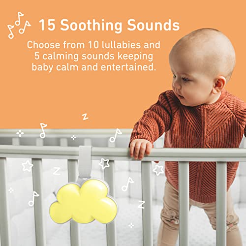 Pure Enrichment PureBaby Cloud Portable Sound Machine and Night Light - 15 Soothing Sounds, Travel Friendly, Battery Operated, Ideal for Baby and Kids on The Crib, Stroller, Headrest, and More - Image 3