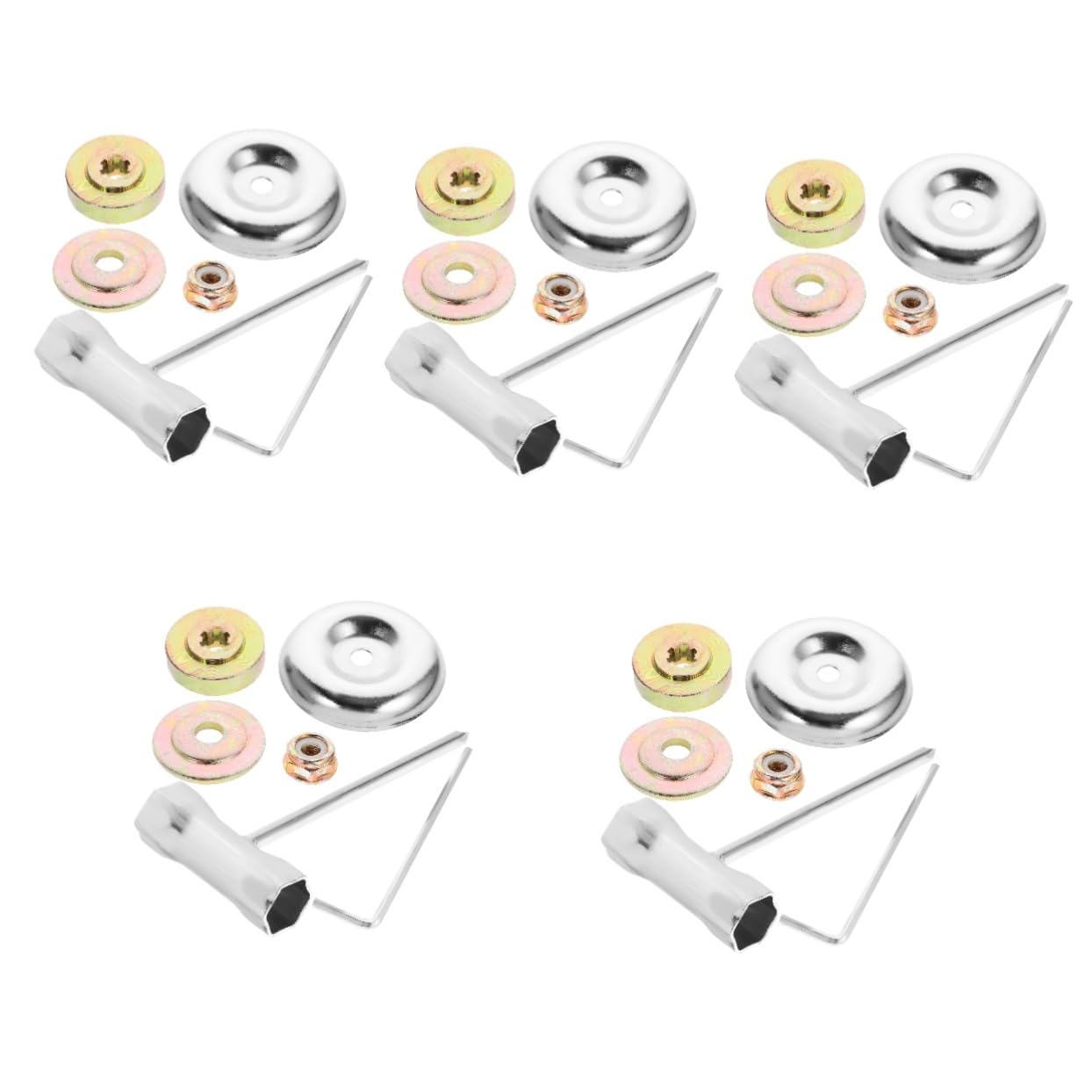 ibasenice 5 Juegos De Accesorios para Cortacésped Herramienta para Quitar Malezas En Exteriores Y Jardín Piezas De Repuesto para Cortacésped Placa De Metal para Césped Disco De Cobre