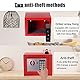 PATIKIL Feuerfeste Klein Tresorkiste Sicherheit Haus Safe Box mit Elektronisch Digitaler Tastatur Schlüssel für Haus Büro Reisen Wirtschaft Verwendung Rot