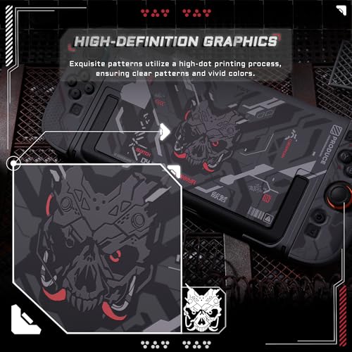 Image of Geekshare PC Slim Protective Case Compatible with NS2, Detachable Shell with Shock-Absorption and Anti-Scratch Hard Cover - Black Cyber Mecha