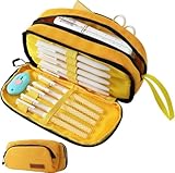 Estojo para Lápis, Estojo Escolar de Grande Capacidade Armazenamento, Estojo Academie Amarelo, Estojo para Lápis de Papelaria, Estojo Escolar Masculino, Bolsinha de Lapis Escolar