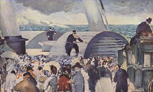 Peinture à l'huile Embarquement d'après Folkestone Manet vibrant hommage à l'art français