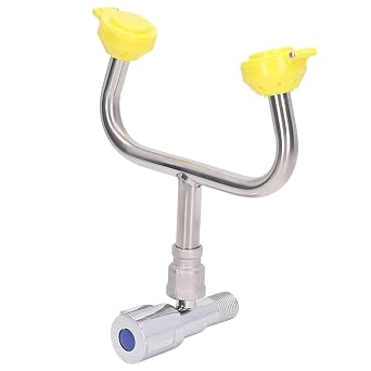 Eyewash Station Faucet Mounted Eyewash Kit, Emergency Eye Wash Station Sink Attachment with Cover, Stainless Steel Eyewash Unit or Sink Attachment or Factory Laboratory Office