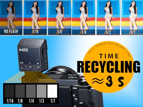 Image of Godox iM22 Camera Flash - GN10 /470 mAh /Type-c Charge /440 Full-Power Flashes /3s Recycle Times /5 Power Levels /Manual, Camera Flash for zv1 /Sony zve10 /Ricoh gr3 /Fujifilm f1 etc.