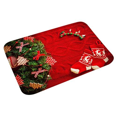 Image of ATORSE Christmas Door Mat Anti-Slip Home Decor for Entrance New Year Indoor Outdoor Style 3