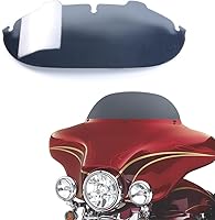 Vista 19 de Parabrisas negro de 4.5 pulgadas compatible con Harley Davidson Touring Street Glide Electra Glide FLHT FLHTCU Ultra Classic Glide FLHX FLHTK Tri
