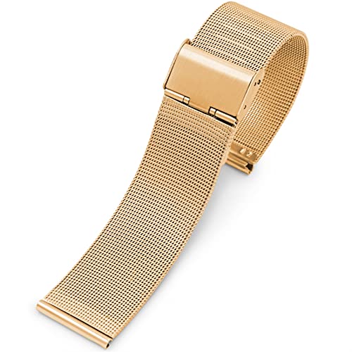 Bracelet de montre acier inoxydable or rose 21 mm anti-irritation
