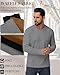 Neer 3 Pack Mens Big and Tall Waffle Shirts Long Sleeve V Neck Pullover Underwear Tops Basic Undershirts with Pocket(Black, Light Gray, Pumpkin,4X-Large)