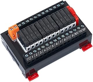 PLC Output Amplifier Board DIN Rail Relay Module Module Control Board 6/8/12/16 Road 5V12V24V NPN/PNP Parts & Spares (Color : 24v Dc, Size : SK1210)