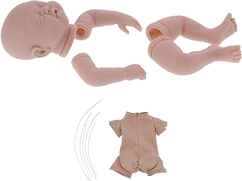 SUNGOOYUE Kit de muñeca DIY de 22 pulgadas, muñeca sin pintar, conjunto de accesorios de piezas de extremidades suaves para bebés