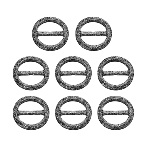 Image of uxcell Plastic Tee Shirt Clips, Round Bling Resin Scarf Ring Buckle, Fashion Tie Circle Clip