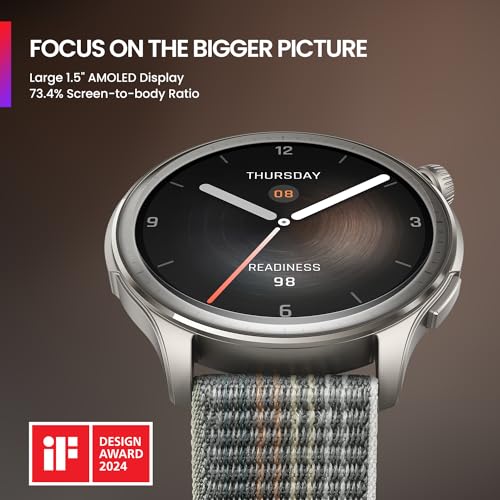 Amazfit Balance (Smartchoice) 46mm AMOLED Smart Watch, Body Composition, 14 Days Battery, Dual-Band GPS, BT Calling, VO₂ Max, Aluminium Alloy Frame, Temperature Sensor, AI Zepp Coach(Sunset Grey) view 2