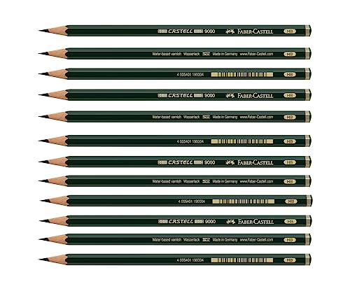 Faber-Castell 205047 - Bleistift Castell 9000, Härtegrad HB, 12 Stück