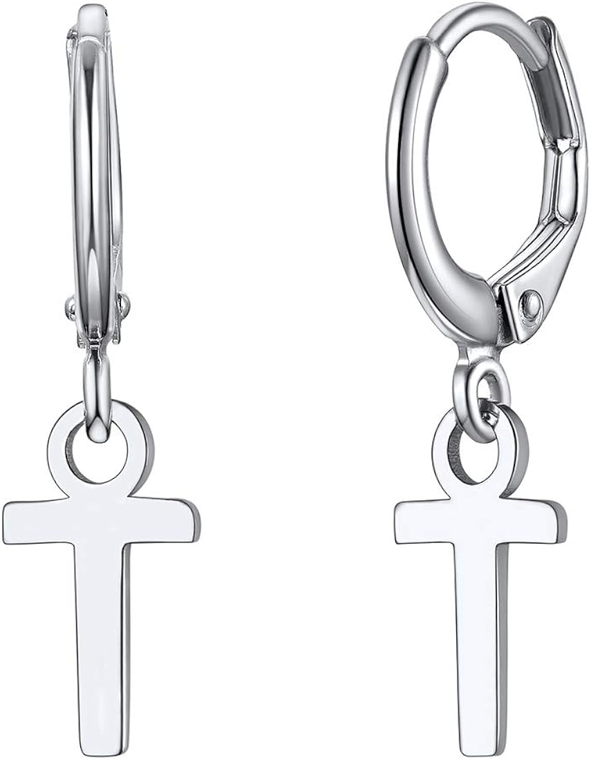 Chicsilver アルファベット T イニシャル リングピアス レディース シルバー925 プラチナ ゆれる 新品未使用 人気 アクセサリー