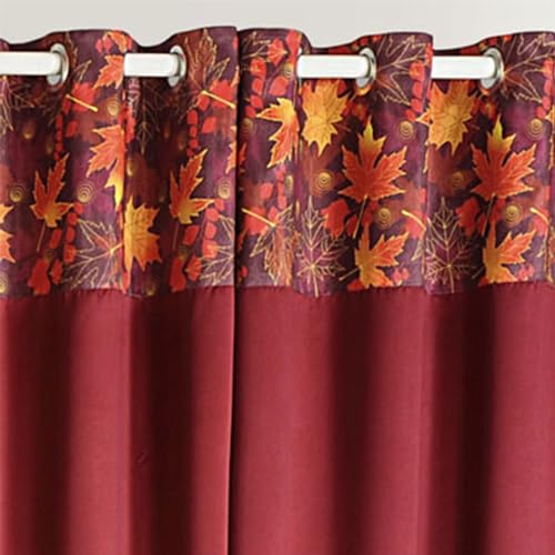 Image of Swayam 100% Blackout Polyester Door Curtain for Living Room & Bedroom | 7.5 Feet | Room Darkening Curtain with Eyelets | Pack of 1 | Solid Design - Maroon