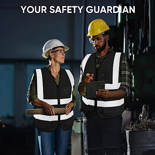 Image of TICONN Reflective Safety Vest High Visibility Class II Mesh Vest for Women & Men Meets ANSI Standards