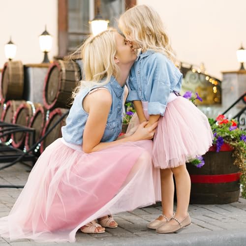 SANDALUP Little Girls Dress Shoes Mary Jane Ballerina Flat Shoes for Wedding Party School with Pearl Rhinestone Strap4