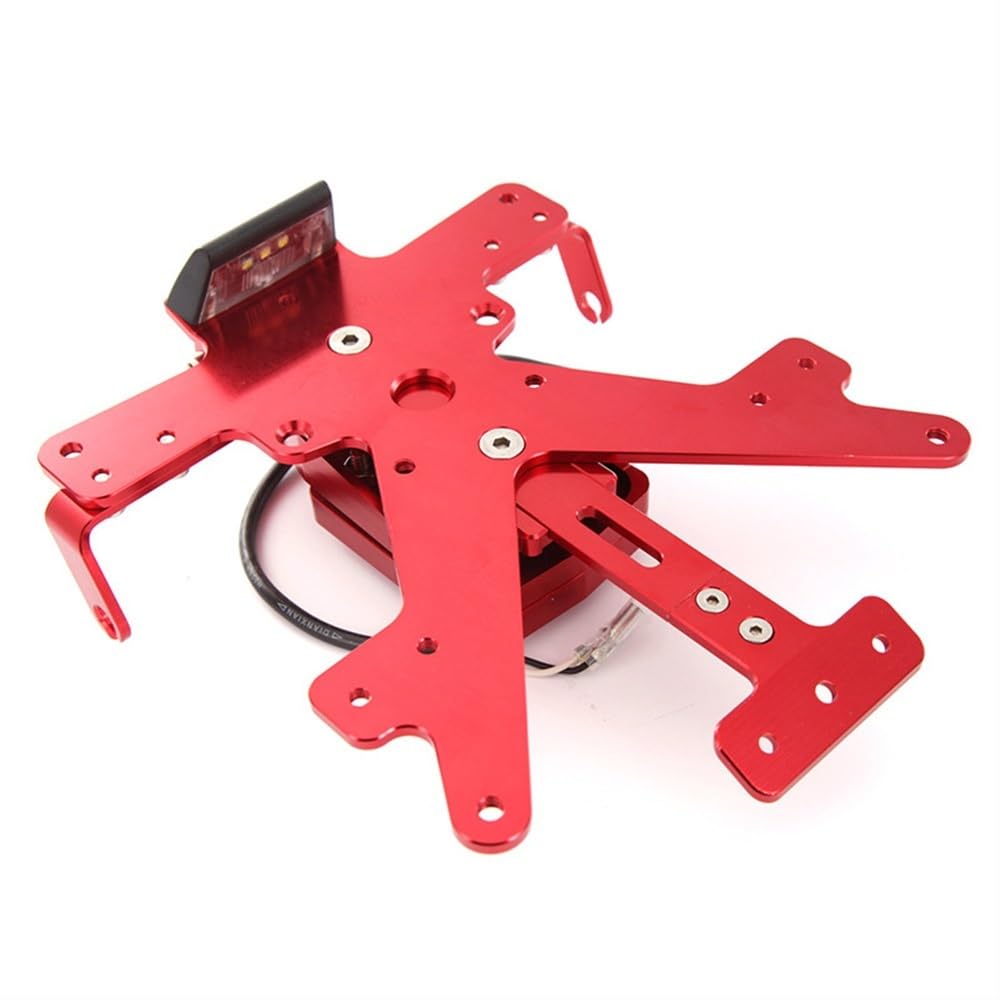 DDGBERFP For Z1000 2010-2016 Motorcycle License Plate Holder With Turn Signal Tail Tidy Mudguard Eliminator(Red)