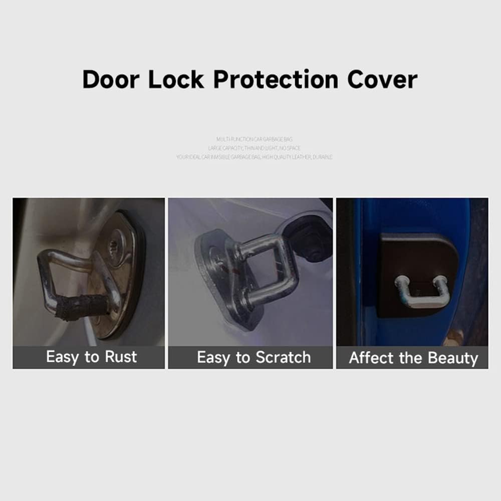 4pcs Stainless Steel Car Door Lock Cover For Audi Q1 Q2 Q3 Q4 Q5 Q6 Q7