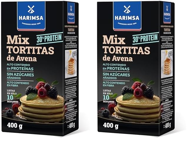 Mix tortitas de avena 30% PROTEÍNA 400 g Harimsa (Paquete de 2)