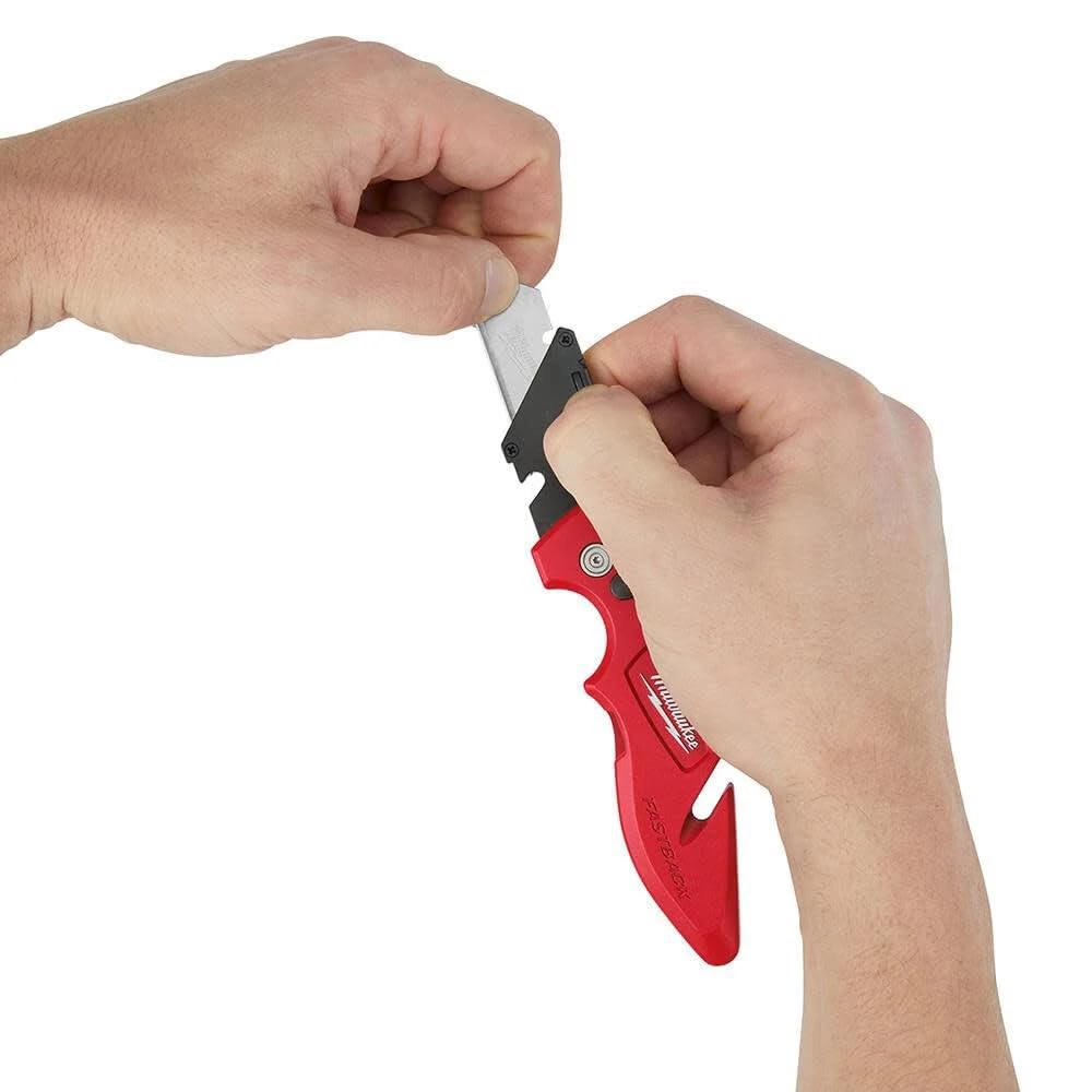 Milwaukee 48-22-1901 Fastback Press and Flip cuchillo multiusos con clip para cinturón y pelacables a bordo (juego de 4)