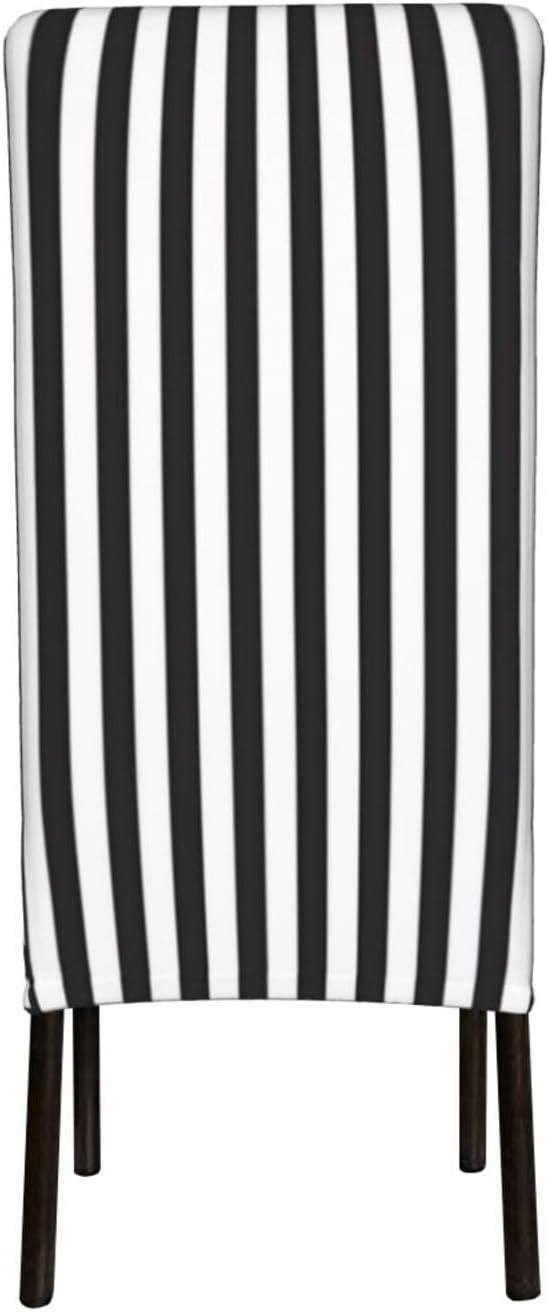 Black & White Stripe Prints Protection Cover for Dining Chair - Stretchable Chair Throw Covers for Dining Room, Hotel Event Party