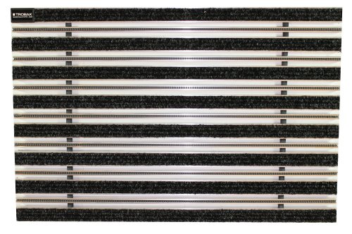 Preisvergleich Produktbild Trobak Schuhabstreifermatte Rips anthrazit 100 x 50 cm, Bürstenprofil