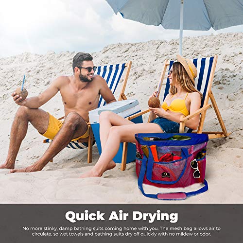 Red Suricata Borsa da Spiaggia Grande in Rete