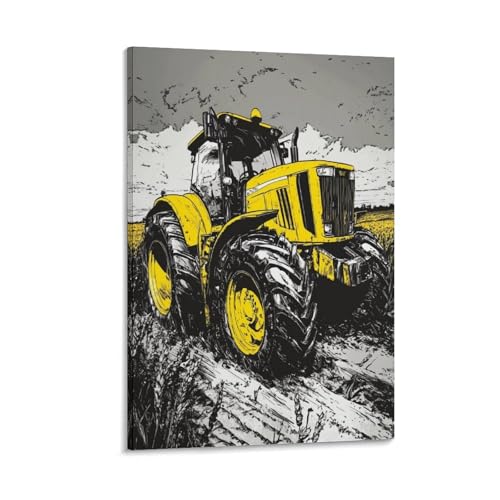 Image sur toile tracteur deco murale salon et chambre adulte format 30x45cm