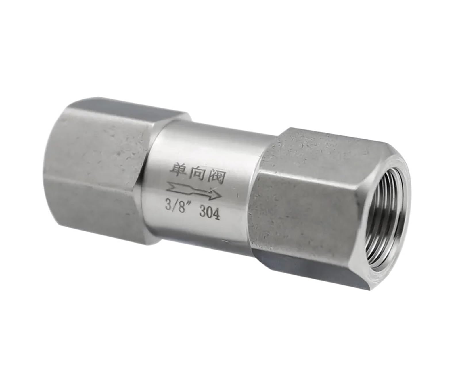 Válvula de retención antirretorno de Combustible unidireccional SS304 SS316 con Tubo Hembra de 1/8'', 1/4'', 3/8'', 1/2'', 3/4'' y 1''(SS304,3/4")