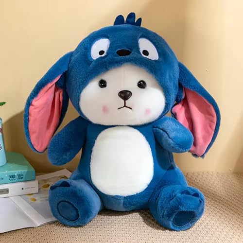 Image of ZEXSAZONE Blue Teddy Bear Soft Toy for Kids, Cute Plush Stuffed Animal, Ultra Soft Huggable Teddy, Birthday Gift for Girls & Boys, Home Decor & Cuddling Toy (Blue, 28 cm)