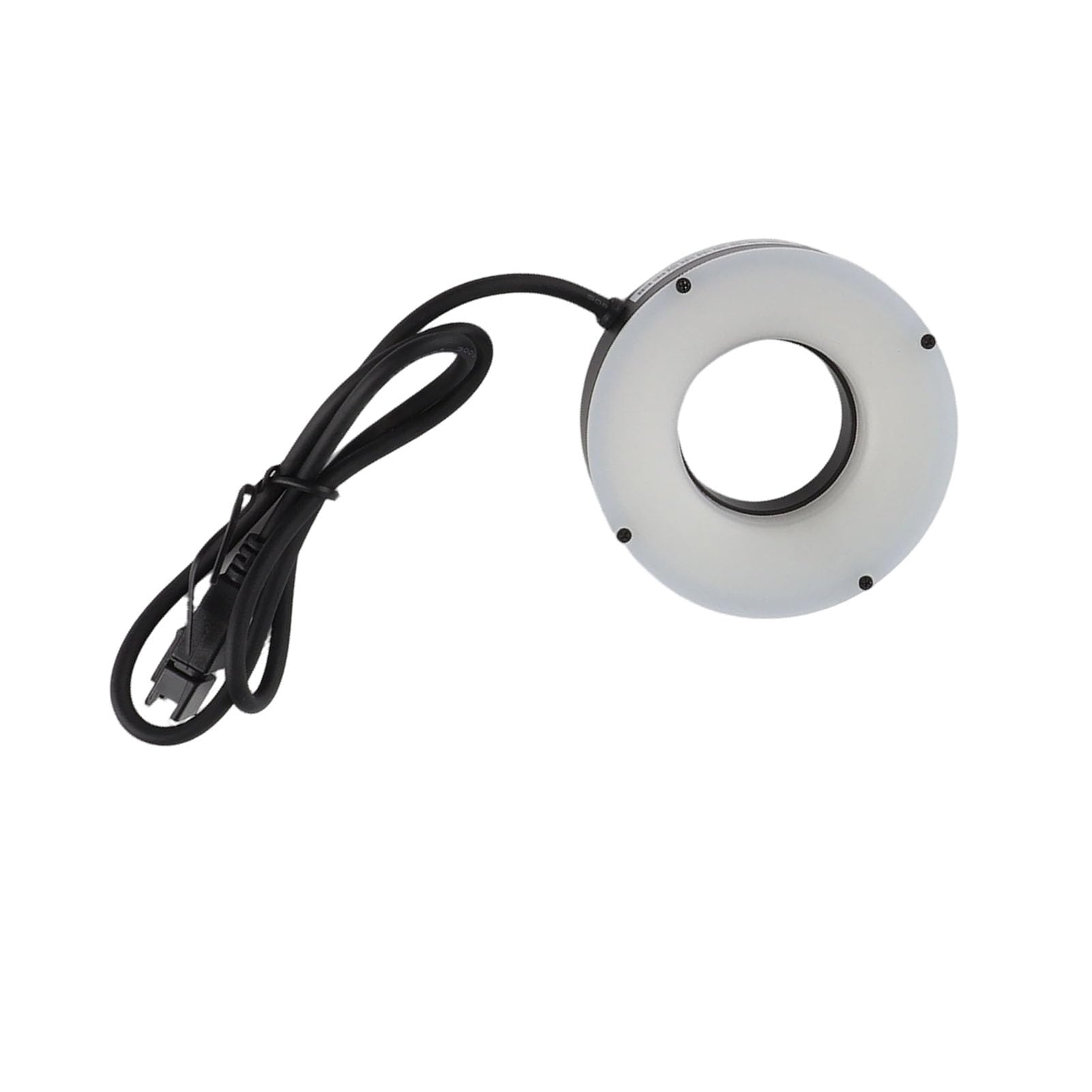 Akozon Luz LED para Microscopio, 24V, Alto Brillo, para Cámara de Microscopio Estéreo Binocular, Iluminación Uniforme, Aleación de Aluminio