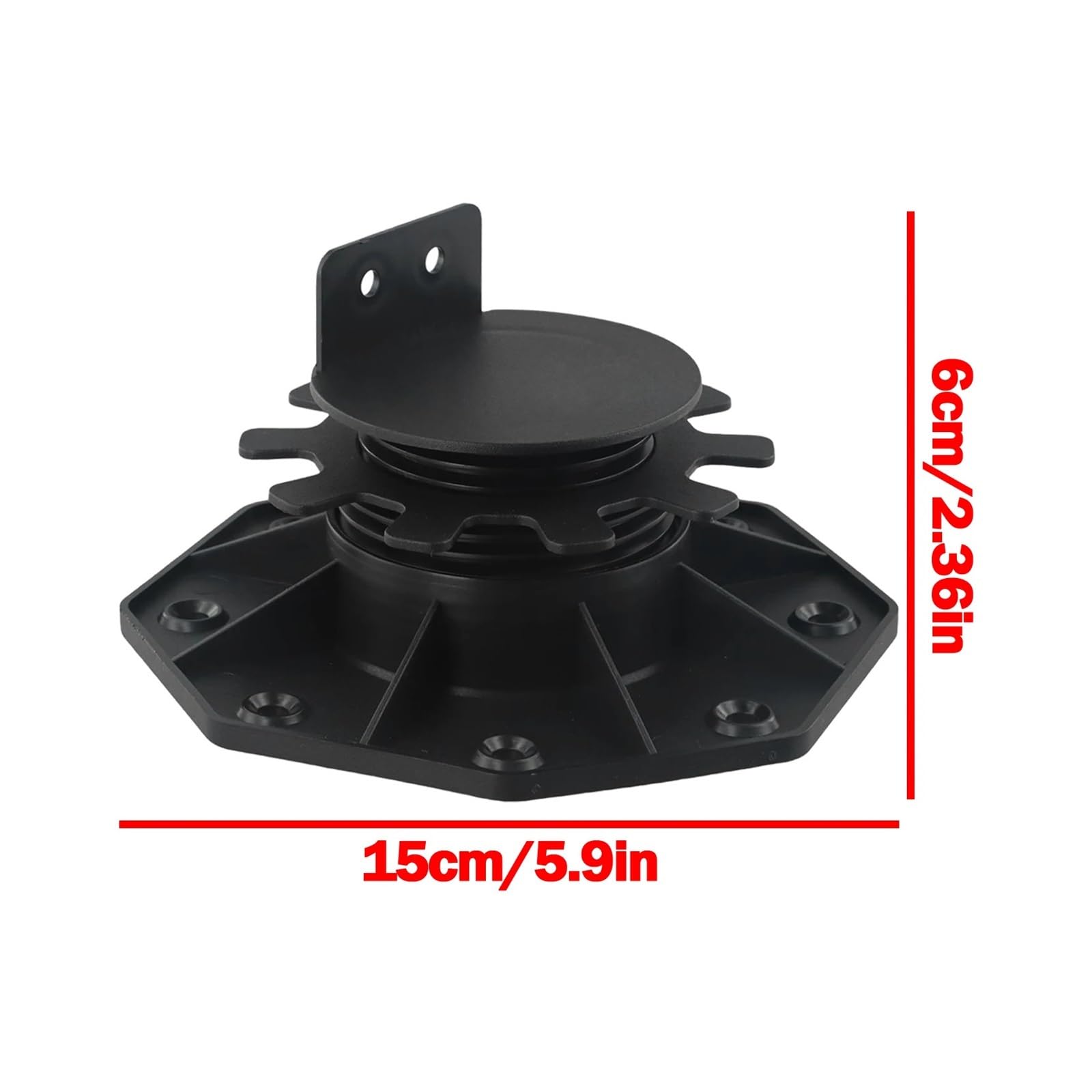 Terrassenständer, Decking Pedestal Riser Bearing Support 5/10 Pcs 18-60mm Black(10pcs 18-30mm)
