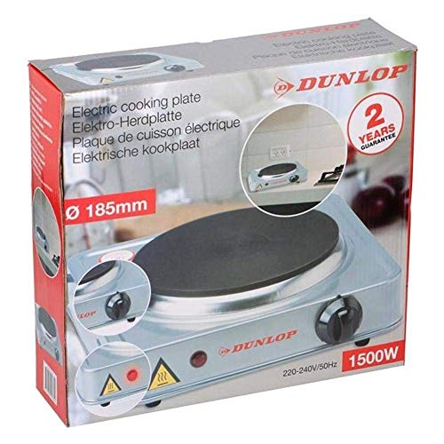 18,5cm Elektrische Einzelkochplatte Kochplatte Kochfeld Campingkocher Herdplatte in Silber