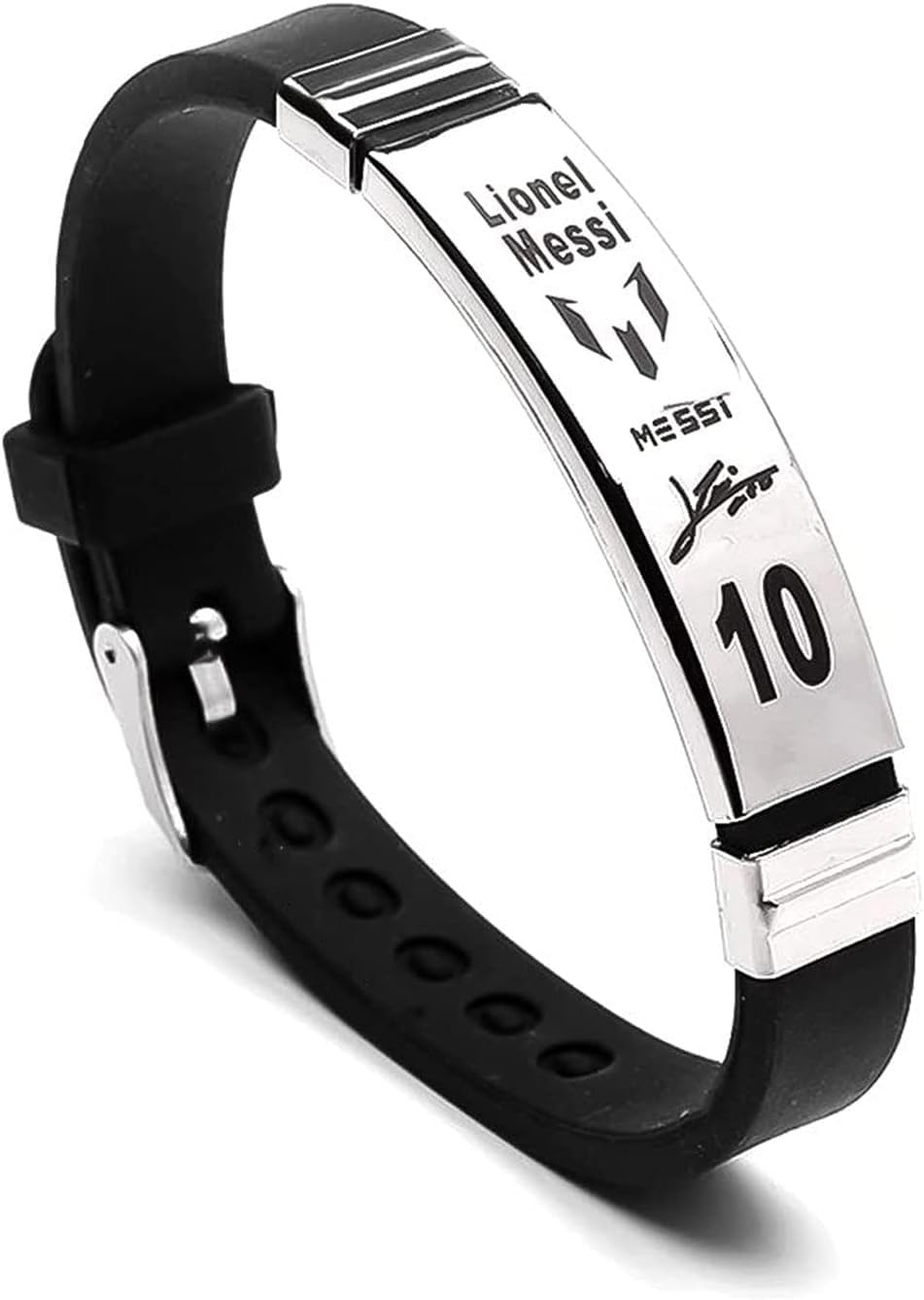 Bracelets for Men & Boys Stainless Steel Silicone Wristbands Inspirational Engraved Signature Bracelets Birthday Gift for Men & Boys