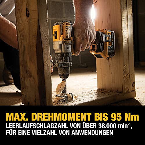 DeWalt Schlagbohrschrauber (18 Volt Akku-Dreigang, 11-stufiges Drehmomentmodul, drei-Stufen-LED mit 77 Lumen, inkl. 2x… – Bild 6
