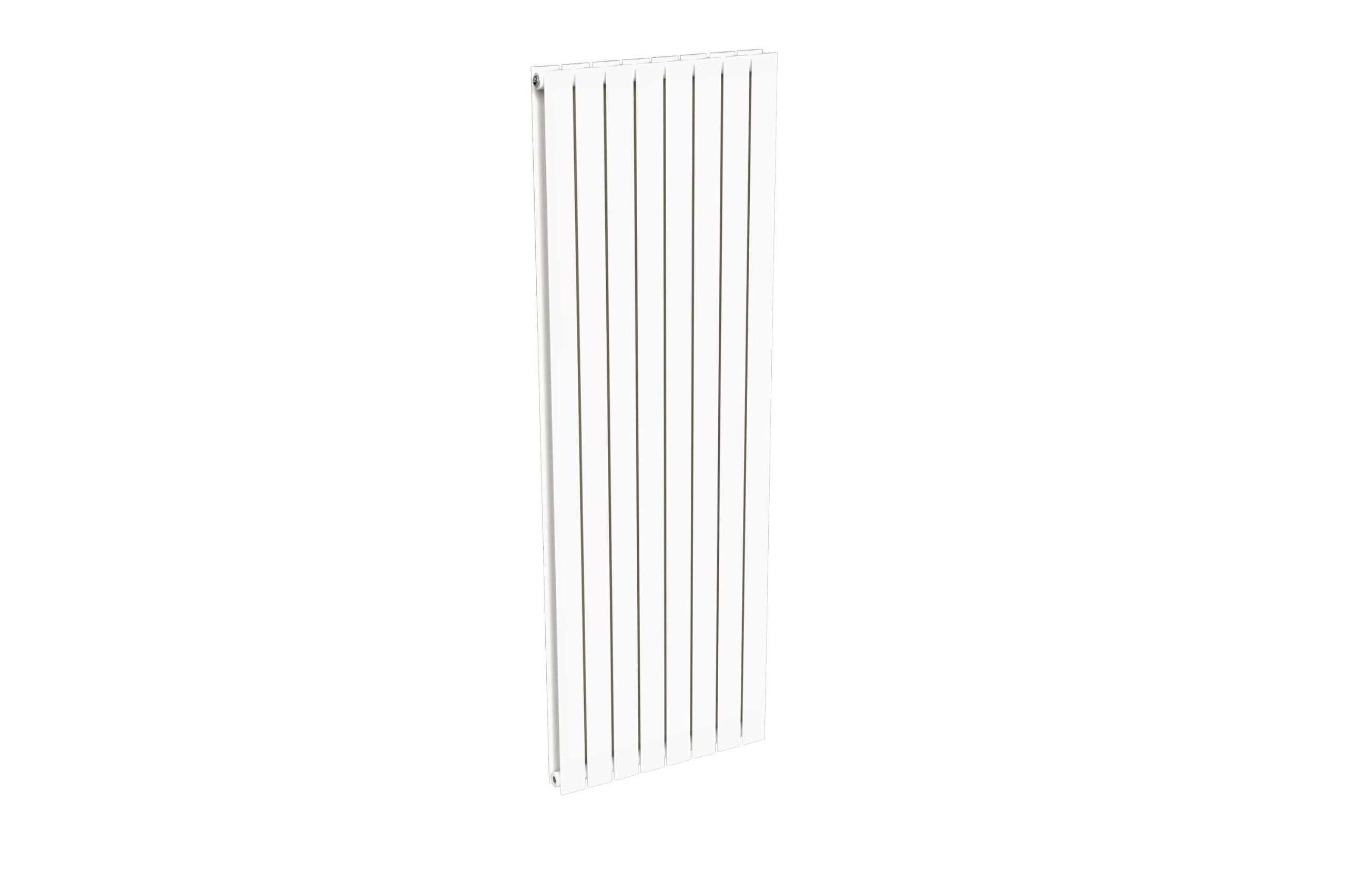 Radiateur blanc mural eau chaude vertical acier double lame | 180 x 60 cm 2 464 Watt chauffage central | 4 raccordements 15x21 (1/2) série NYTIA by NOYON & THIEBAULT