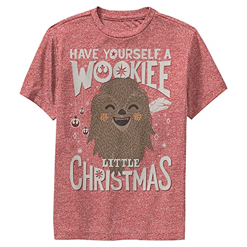 STAR WARS Wookie Christmas Boys Short Sleeve Tee Shirt