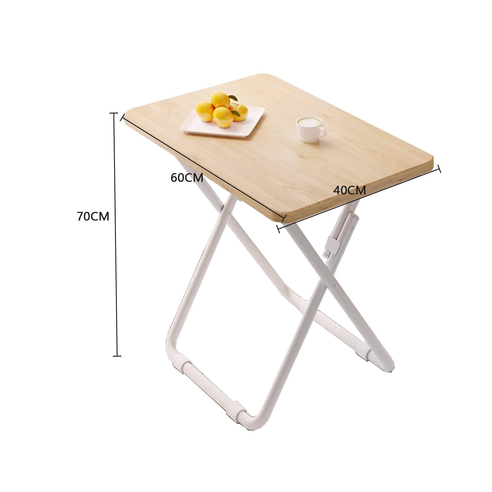 Vassoio pieghevole per TV, per mangiare, leggero, con gambe in acciaio al carbonio a forma di X, capacità di carico 200 kg, perfetto per campeggio, soggiorno e patio