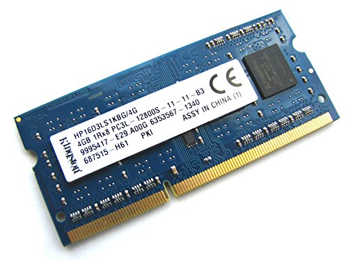 Kingston HP16D3LS1KBG/4G 4GB 1Rx8 1.35V 204 Pin SODIMM PC3L 12800S 11 11 B3 1600MHz DDR3 Laptop/Notebook Memory