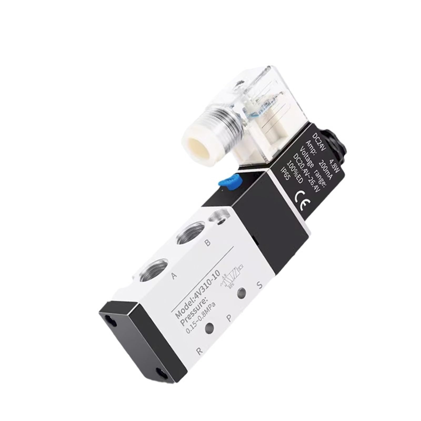 Electroválvula neumática eléctrica 4V110, 5 vías, 2 Posiciones, Control de Aire, 4V110-06, 12 V CC, 24 V CA, 24 V CA, 110 V CA, 220 V CA | Pc 4v110-06 8mm,AC220V